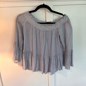 Boho Striped Off-Shoulder Top